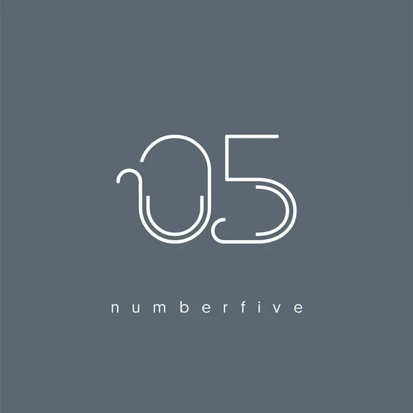 Dígito Número Ícone Logotipo Identidade Corporativa Geométrica Ilustração Vetorial —  Vetores de Stock