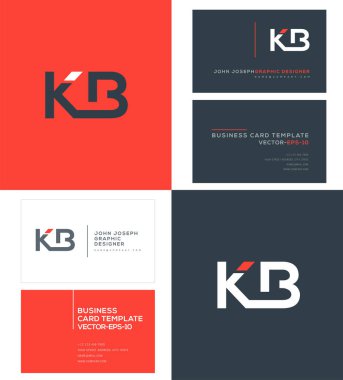 logo ortak Kb için kartvizit şablonu, vektör