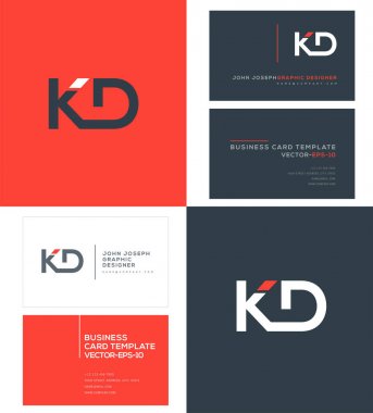 logo vektör kartvizit şablonu için Kd ortak
