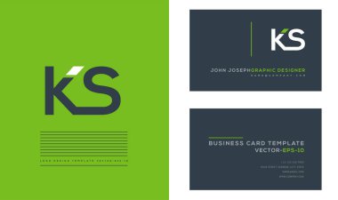 logo joint Ks for Business Card Template, Vector clipart