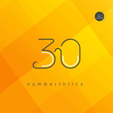 Yıldönümü logo 30 simge, geometrik kurumsal kimlik, vektör çizim