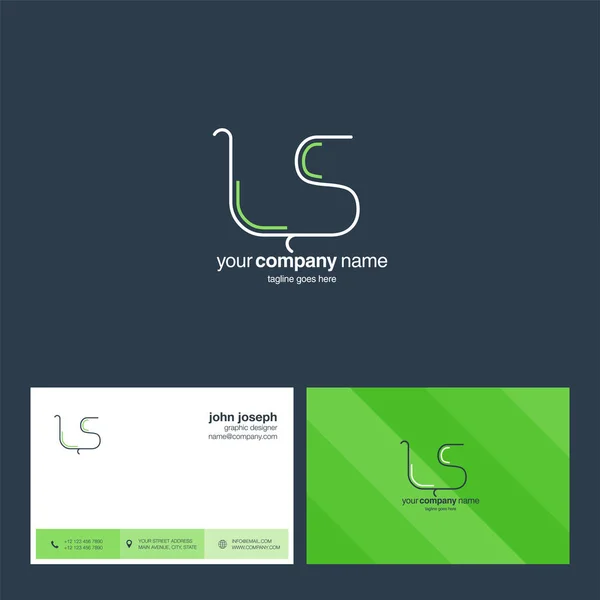 Línea logo conjunto Ls — Archivo Imágenes Vectoriales