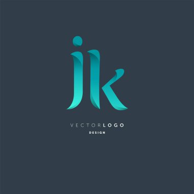 logo ortak jk kartvizit şablonu, vektör çizim için