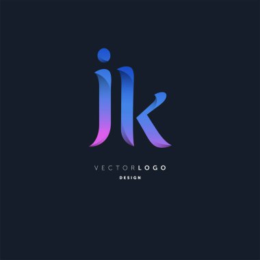 logo ortak jk kartvizit şablonu, vektör çizim için