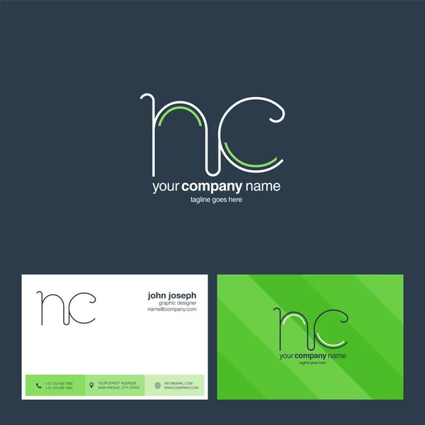 Logo-Linie gemeinsame Nc — Stockvektor