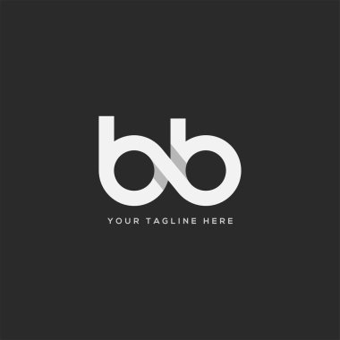 Ortak Bb harf Logo, kartvizit şablonu, vektör