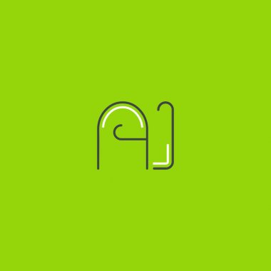 Harf rakam logolu A1, iş kartı için şablon 