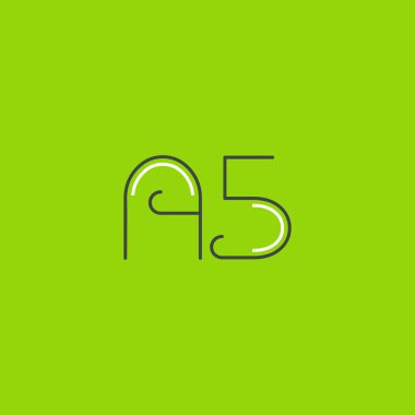 Harf rakam logolu A5, iş kartı için şablon 