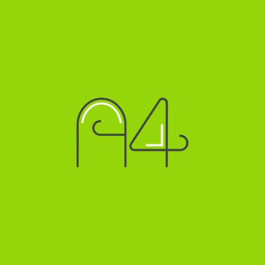 Harf rakam logolu A4, iş kartı için şablon 