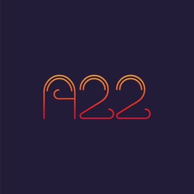 Harf rakam logolu A22, iş kartı için şablon 