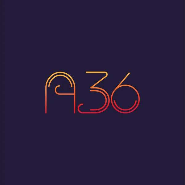 Επιστολή Λογότυπο Ψηφίο Α36 Πρότυπο Για Επιχειρησιακό Κάρτα — Διανυσματικό Αρχείο