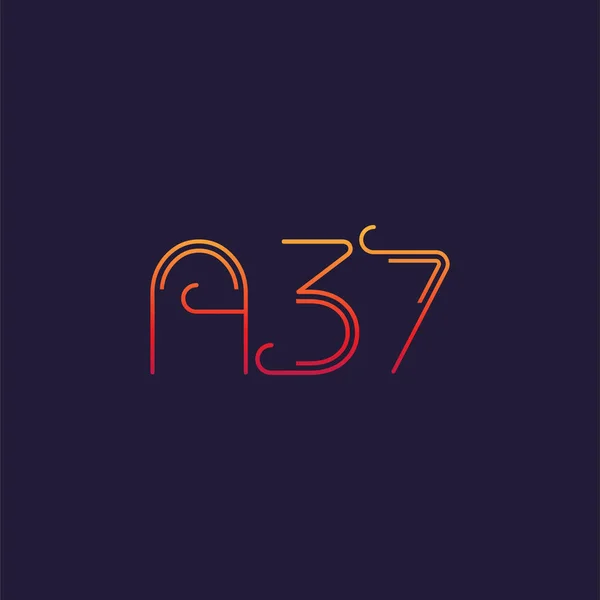 Επιστολή Λογότυπο Ψηφίο Α37 Πρότυπο Για Επιχειρησιακό Κάρτα — Διανυσματικό Αρχείο