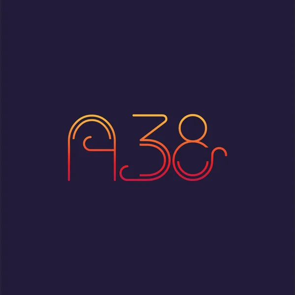 Carta Com Logotipo Dígito A38 Modelo Para Cartão Buisness —  Vetores de Stock