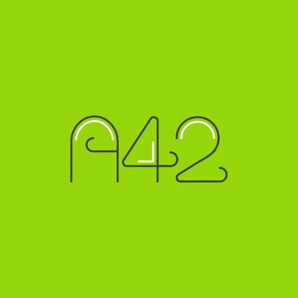 Lettera Con Logo Cifre A42 Modello Buisness Card — Vettoriale Stock