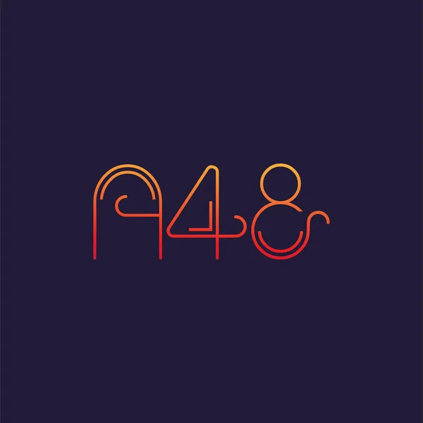 Carta Com Logotipo Dígito A48 Modelo Para Cartão Buisness —  Vetores de Stock