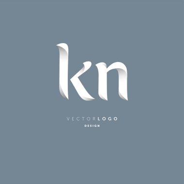 Logo Kn, kartvizit için şablon mektup 