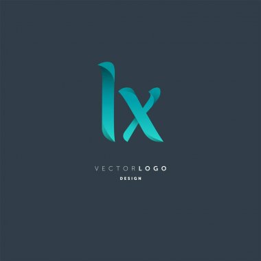 Logo Lx, kartvizit için şablon mektup 