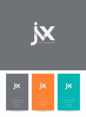 Logo Jx, kartvizit için şablon mektup 