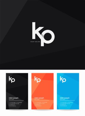 Logo Kp, kartvizit için şablon mektup 