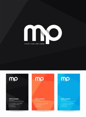 Logo Mp, kartvizit için şablon mektup 