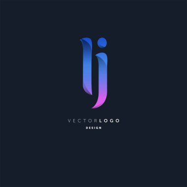 Logo Lj, kartvizit için şablon mektup 