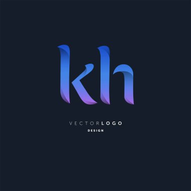 Logo Kh, kartvizit için şablon mektup 