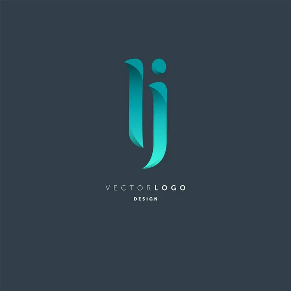 Letras Logo Plantilla Para Tarjeta Visita — Vector de stock