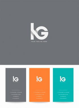 Letters logo Lg, template for business card  clipart