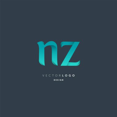 Logo Nz, kartvizit için şablon mektup 