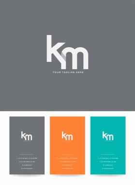 Logo Km, kartvizit için şablon mektup 