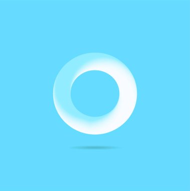 Mavi arka plan üzerinde O harfi