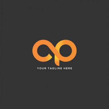 Logo Cp, kartvizit için şablon mektup 