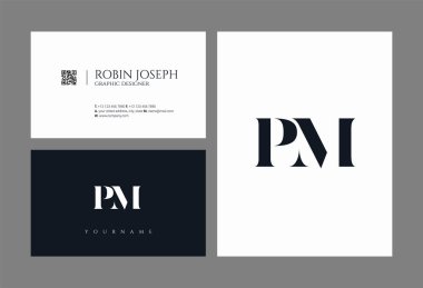 Logo Pm, kartvizit için şablon mektup 