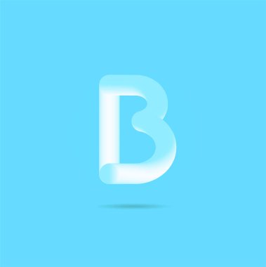 Mavi arka plan üzerinde B harfi