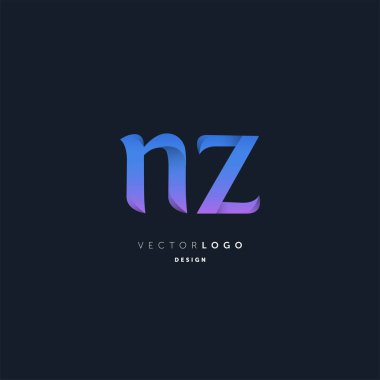 Logo Nz, kartvizit için şablon mektup 