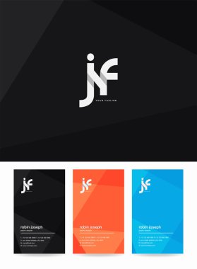 Logo Jf, kartvizit için şablon mektup 