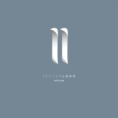 Logo Ll, kartvizit için şablon mektup 