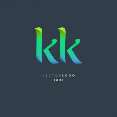 Logo Kk, kartvizit için şablon mektup 