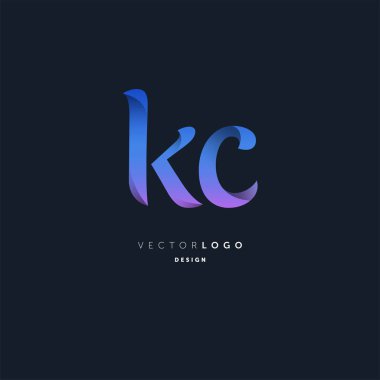 Logo Kc, kartvizit için şablon mektup 