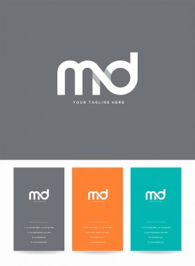 Logo Md, kartvizit için şablon mektup 