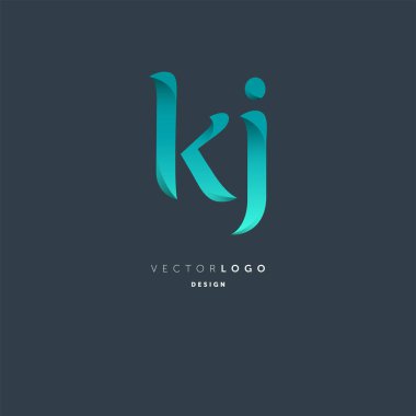 Logo Kj, kartvizit için şablon mektup 