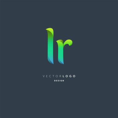 Logo Lr, kartvizit için şablon mektup 