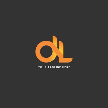 Logo Dl, kartvizit için şablon mektup 