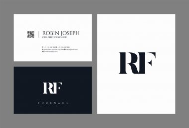 Logo Rf, kartvizit için şablon mektup 