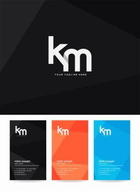 Logo Km, kartvizit için şablon mektup 