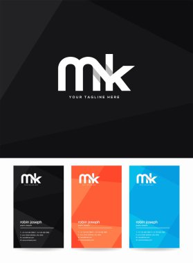 Logo Mk, kartvizit için şablon mektup 