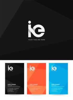 Logo IE, kartvizit için şablon mektup 