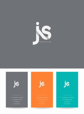 Logo Js, kartvizit için şablon mektup 