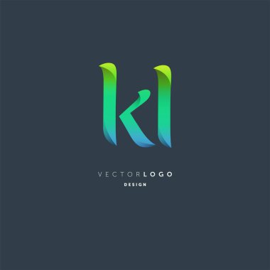 Logo Kl, kartvizit için şablon mektup 