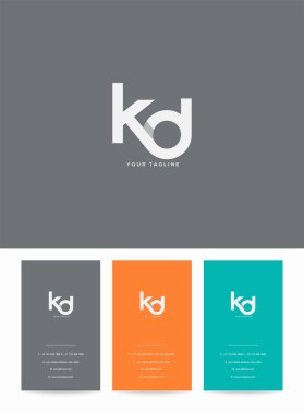 Logo Kd, kartvizit için şablon mektup 